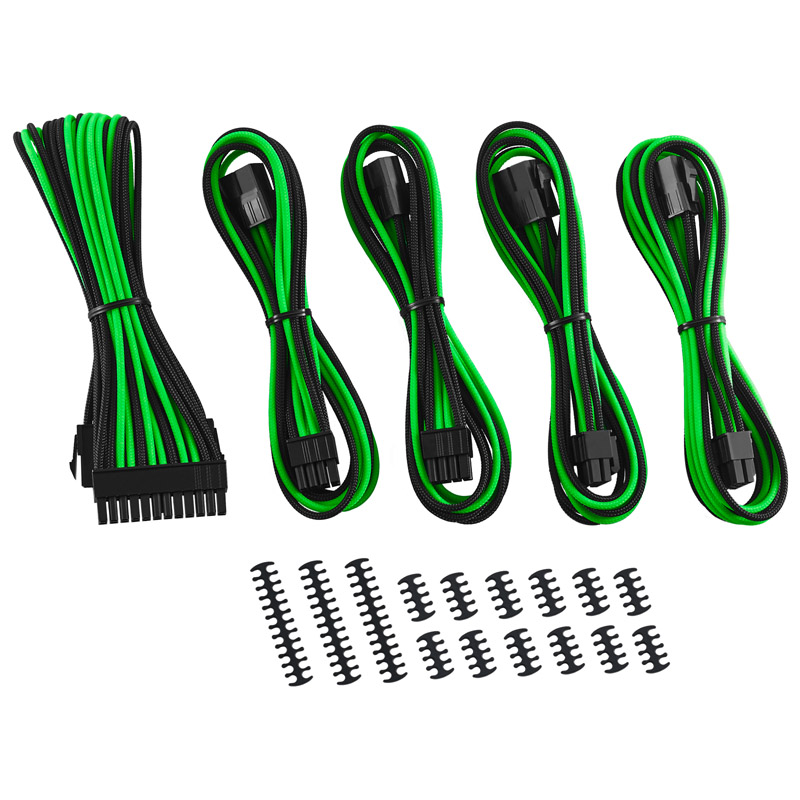 CableMod Classic ModMesh Cable Extension Kit - 8+8 Series - black/light green