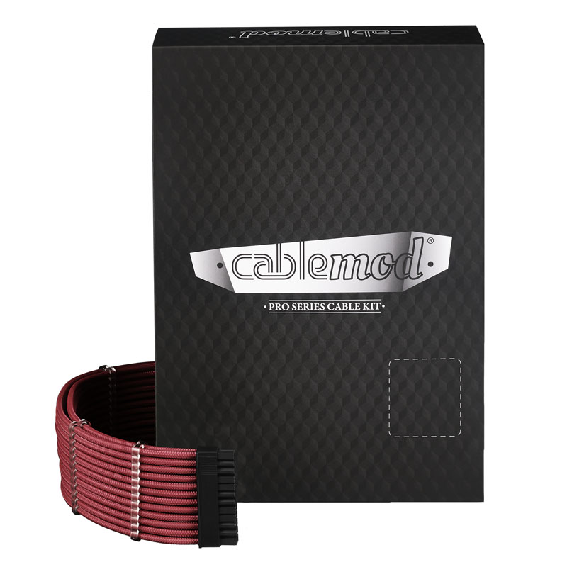 CableMod C-Series PRO ModMesh Cable Kit for Corsair AXi/HXi/RM (Yellow Label) - blood red