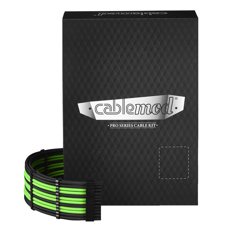 CableMod C-Series PRO ModMesh Cable Kit for Corsair AXi/HXi/RM (Yellow Label) - black/light green
