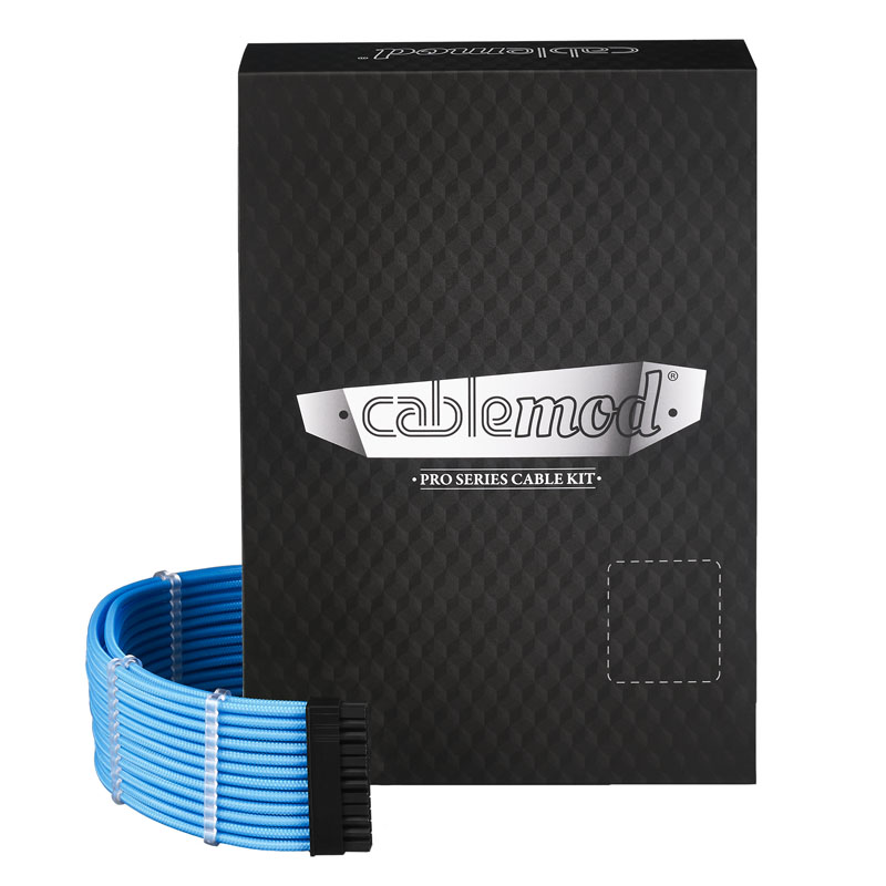 CableMod C-Series PRO ModMesh Cable Kit for Corsair AXi/HXi/RM (Yellow Label) - light blue