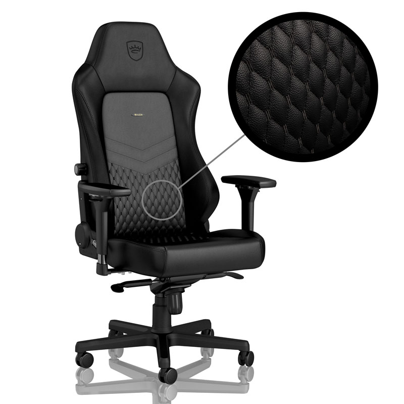 noblechairs HERO Real Leather Black/Black