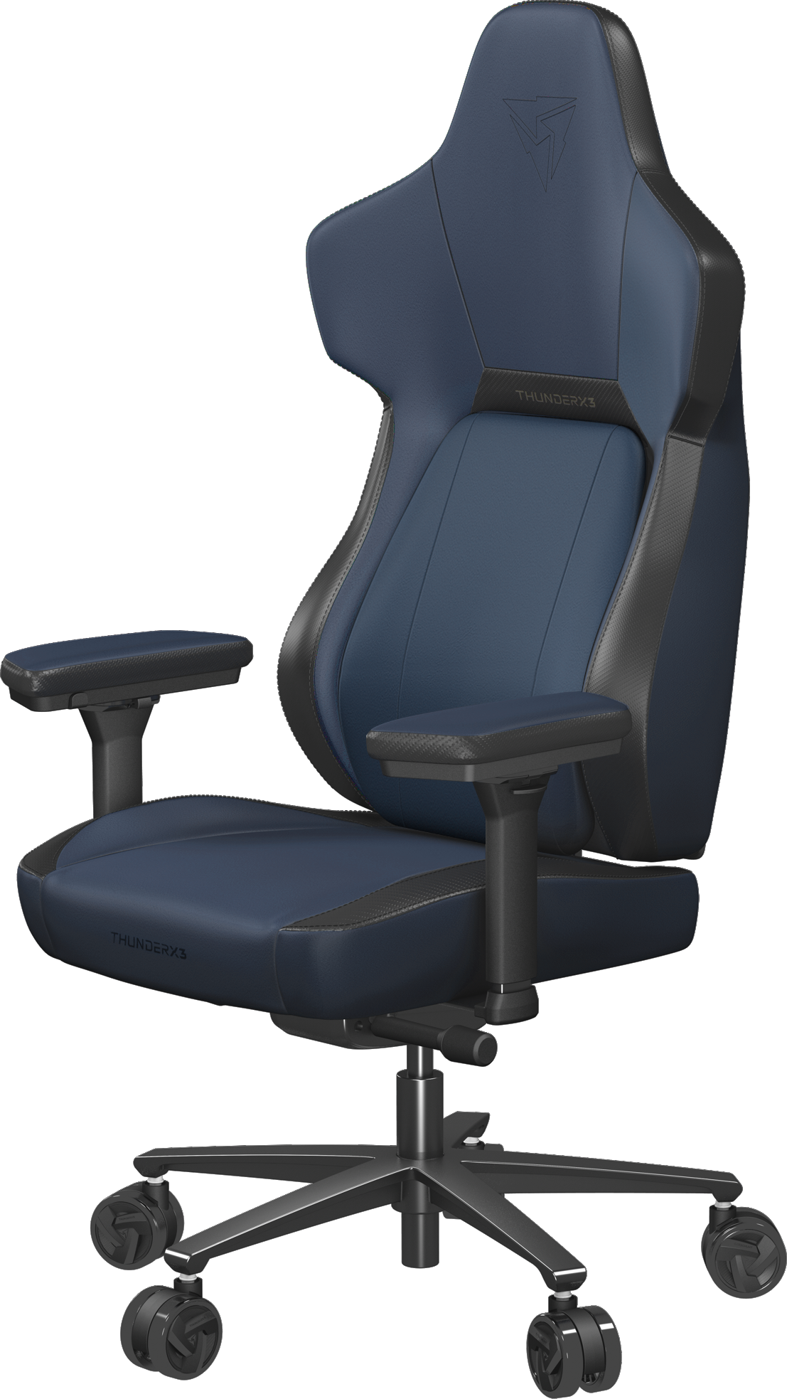 ThunderX3 CORE Modern Blue- CORE.RDY 360 lumbar support, synchronous tilt, footrest, 150kg max, 4d